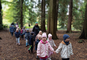Spacer pośród drzew