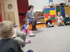 Lekcja biblioteczna z panią Kasią