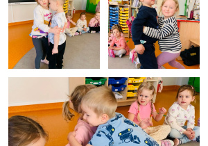 Chłopcy wręczają prezenty dziewczynkom