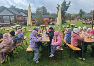 Pozabawie na dmuchańcach czas na podwieczorek.